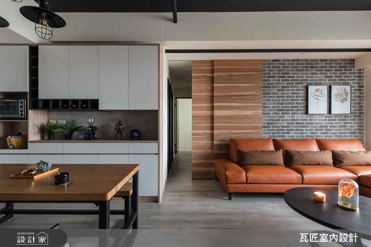 25坪新成屋(5年以下)＿工業風客廳餐廳案例圖片＿瓦匠室內裝修工程有限公司＿瓦匠_國都苑之14