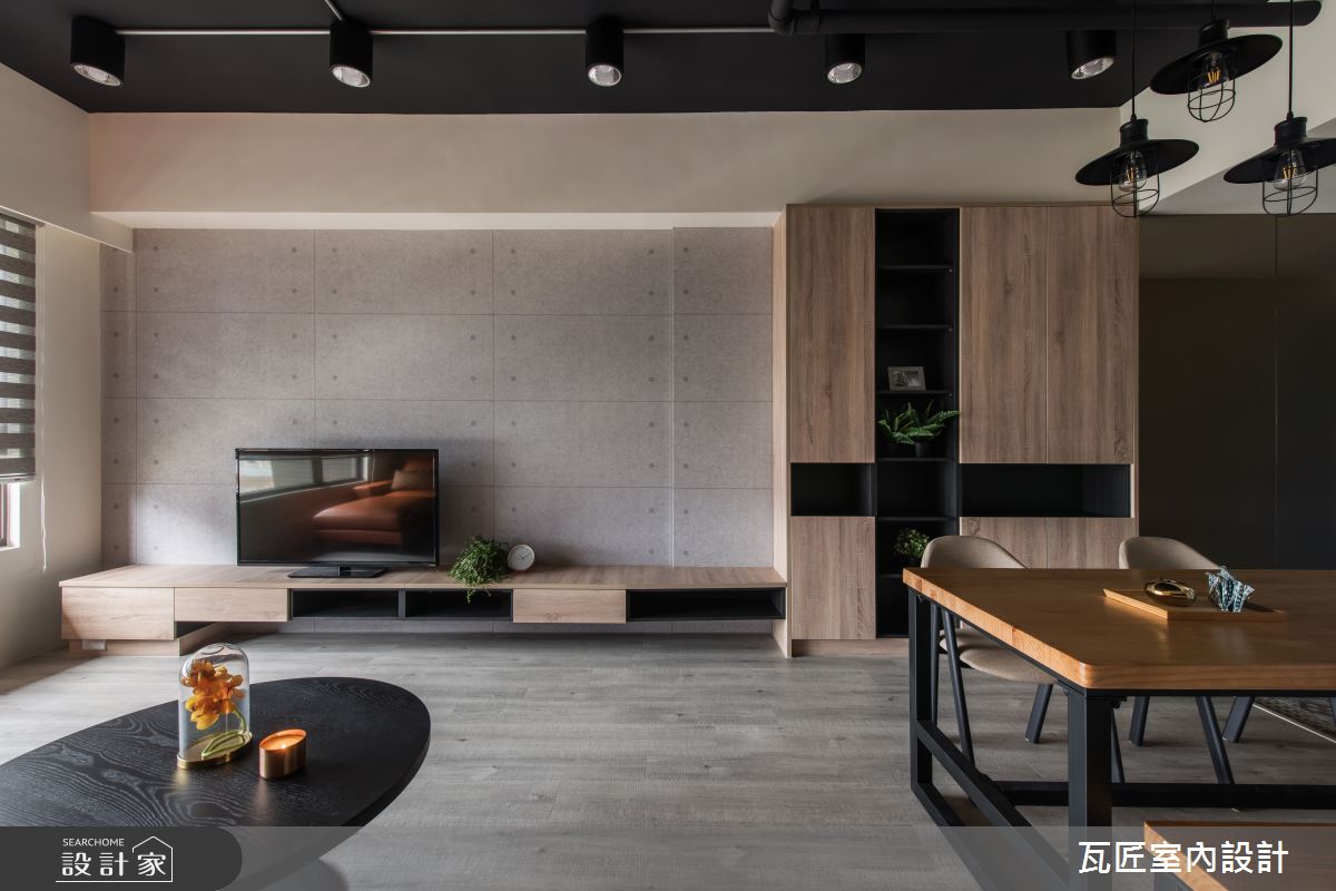 25坪新成屋(5年以下)＿工業風客廳餐廳案例圖片＿瓦匠室內裝修工程有限公司＿瓦匠_國都苑之16