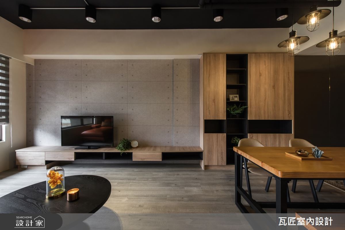 25坪新成屋(5年以下)＿工業風客廳餐廳案例圖片＿瓦匠室內裝修工程有限公司＿瓦匠_國都苑之18