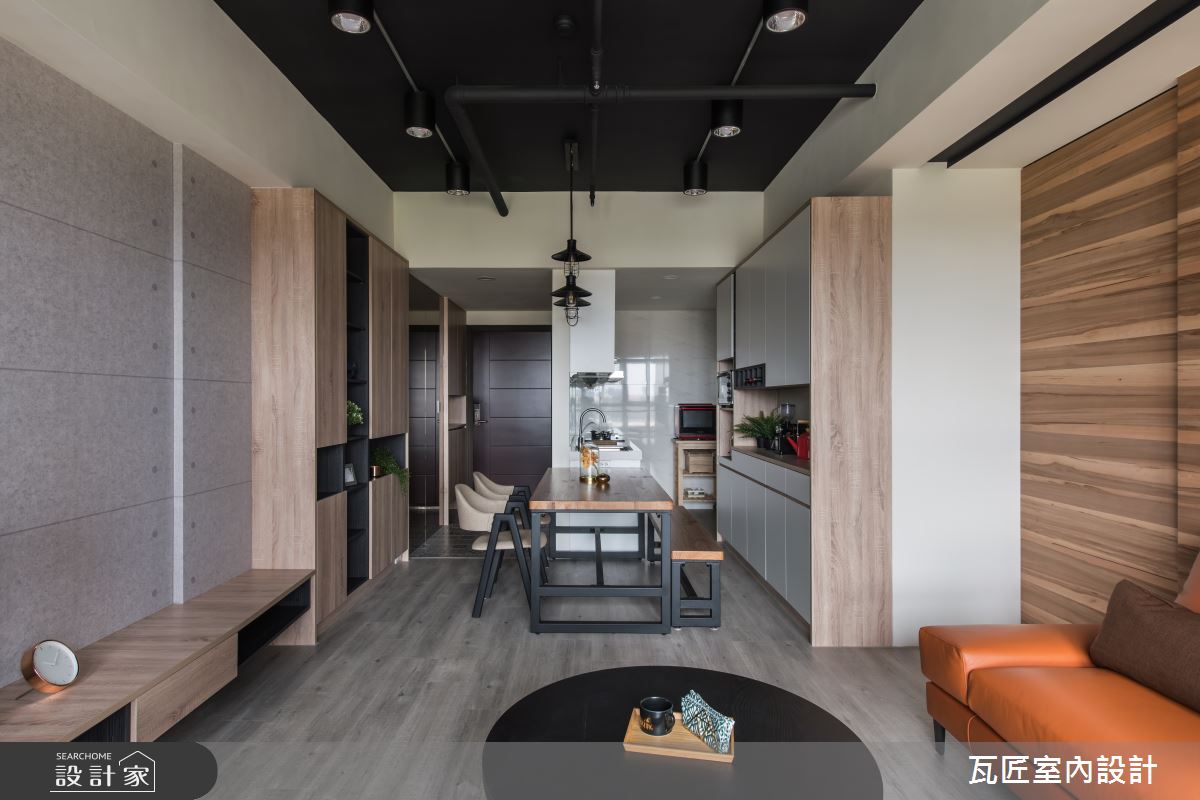 25坪新成屋(5年以下)＿工業風客廳餐廳案例圖片＿瓦匠室內裝修工程有限公司＿瓦匠_國都苑之23