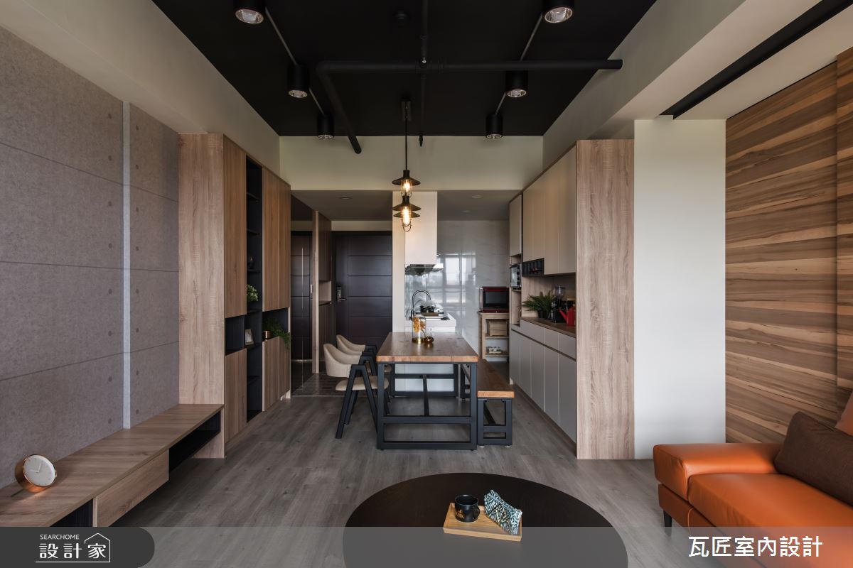 25坪新成屋(5年以下)＿工業風客廳餐廳案例圖片＿瓦匠室內裝修工程有限公司＿瓦匠_國都苑之24