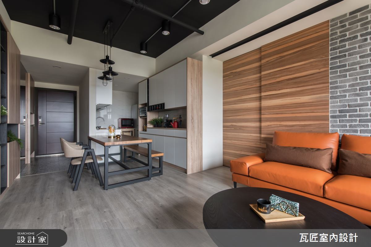 25坪新成屋(5年以下)＿工業風客廳餐廳案例圖片＿瓦匠室內裝修工程有限公司＿瓦匠_國都苑之26