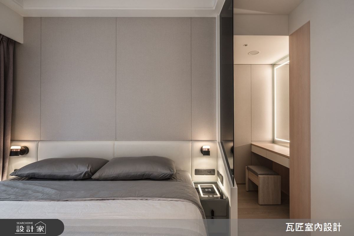 23坪新成屋(5年以下)＿日式風臥室案例圖片＿瓦匠室內裝修工程有限公司＿瓦匠_潤白森韻【2023 美國TITAN 泰坦地產 金獎】之13