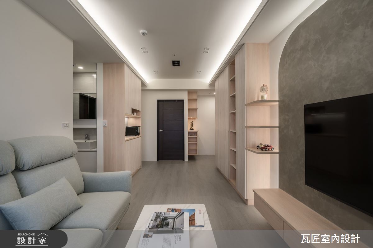 15坪新成屋(5年以下)＿北歐風玄關客廳案例圖片＿瓦匠室內裝修工程有限公司＿瓦匠_淡水 新品苑【A2】之11