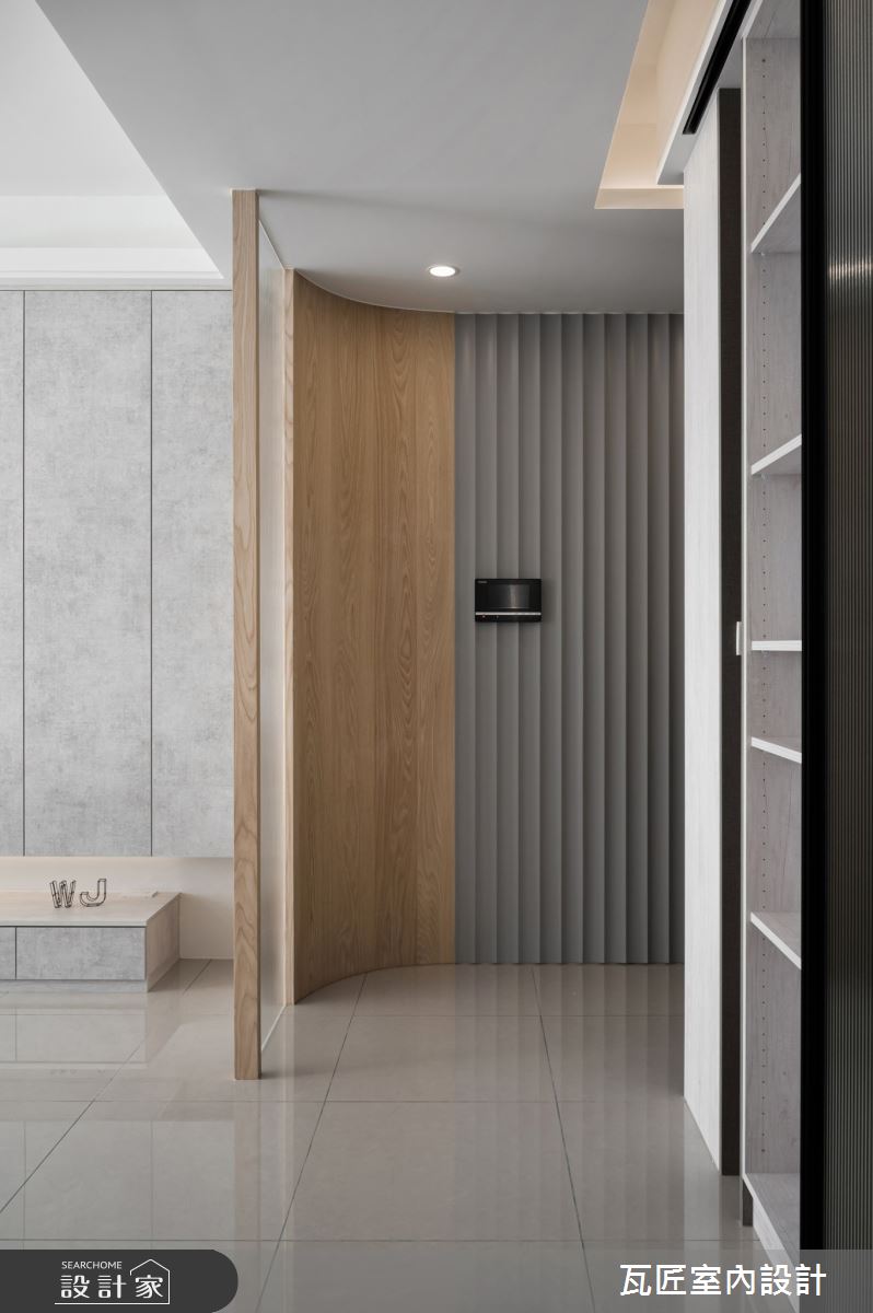 25坪新成屋(5年以下)＿現代風玄關案例圖片＿瓦匠室內裝修工程有限公司＿瓦匠_樸沁之所【2024 法國French Design Awards Silver Winner】之7