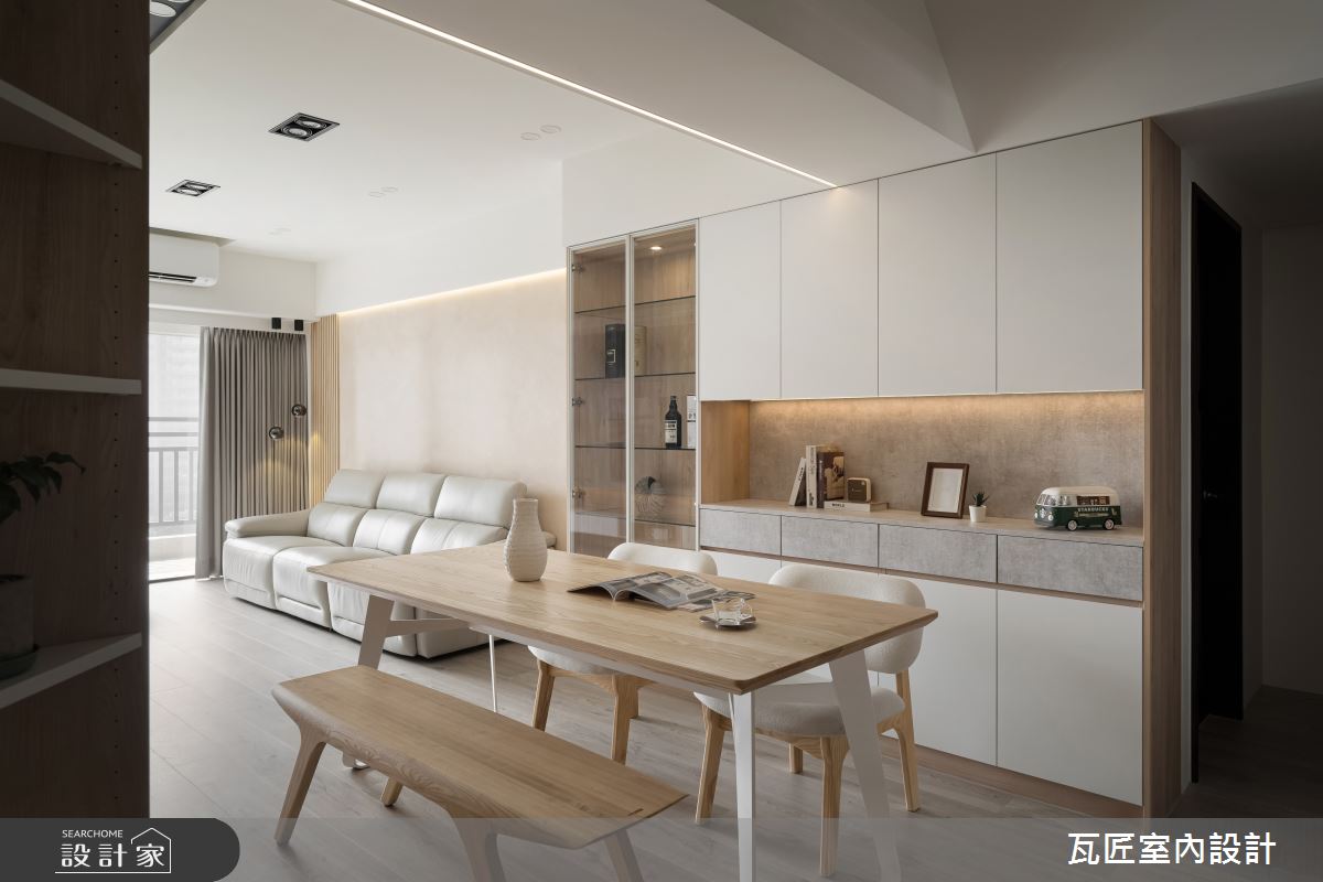27坪中古屋(5~15年)＿北歐風客廳餐廳案例圖片＿瓦匠室內裝修工程有限公司＿瓦匠_恬謐守恆【2024 英國倫敦國際設計獎 銀獎】之6