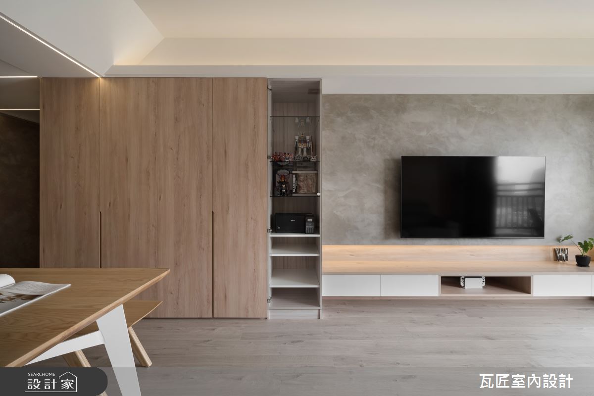 27坪中古屋(5~15年)＿北歐風客廳餐廳案例圖片＿瓦匠室內裝修工程有限公司＿瓦匠_恬謐守恆【2024 英國倫敦國際設計獎 銀獎】之27