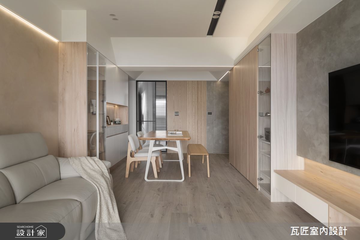 27坪中古屋(5~15年)＿北歐風客廳餐廳案例圖片＿瓦匠室內裝修工程有限公司＿瓦匠_恬謐守恆【2024 英國倫敦國際設計獎 銀獎】之31