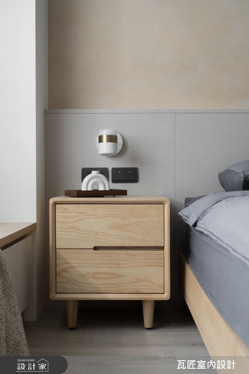 27坪中古屋(5~15年)＿北歐風臥室案例圖片＿瓦匠室內裝修工程有限公司＿瓦匠_恬謐守恆【2024 英國倫敦國際設計獎 銀獎】之46