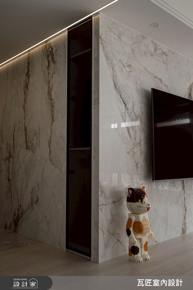 40坪毛胚屋＿輕奢風客廳案例圖片＿瓦匠室內裝修工程有限公司＿瓦匠_澄曦寓所【2025 羅馬設計獎 Rome Design Awards 銀獎】之4