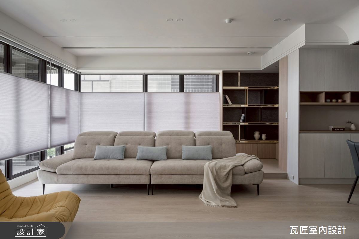 40坪毛胚屋＿輕奢風客廳案例圖片＿瓦匠室內裝修工程有限公司＿瓦匠_澄曦寓所【2025 羅馬設計獎 Rome Design Awards 銀獎】之12