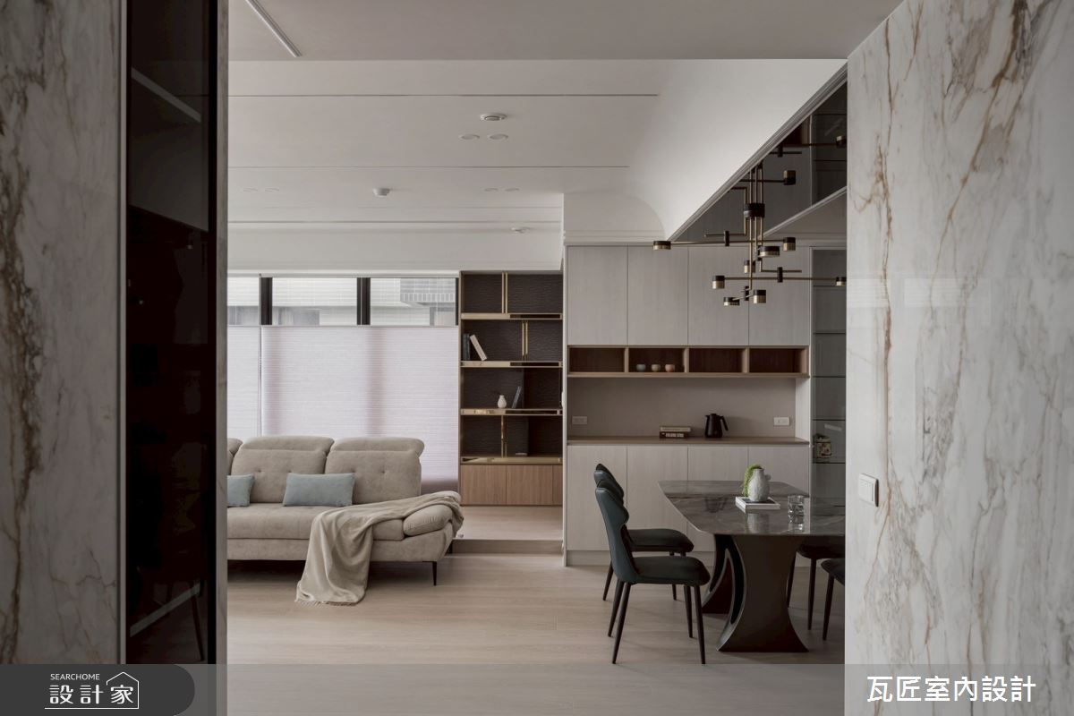 40坪毛胚屋＿輕奢風客廳餐廳案例圖片＿瓦匠室內裝修工程有限公司＿瓦匠_澄曦寓所【2025 羅馬設計獎 Rome Design Awards 銀獎】之26