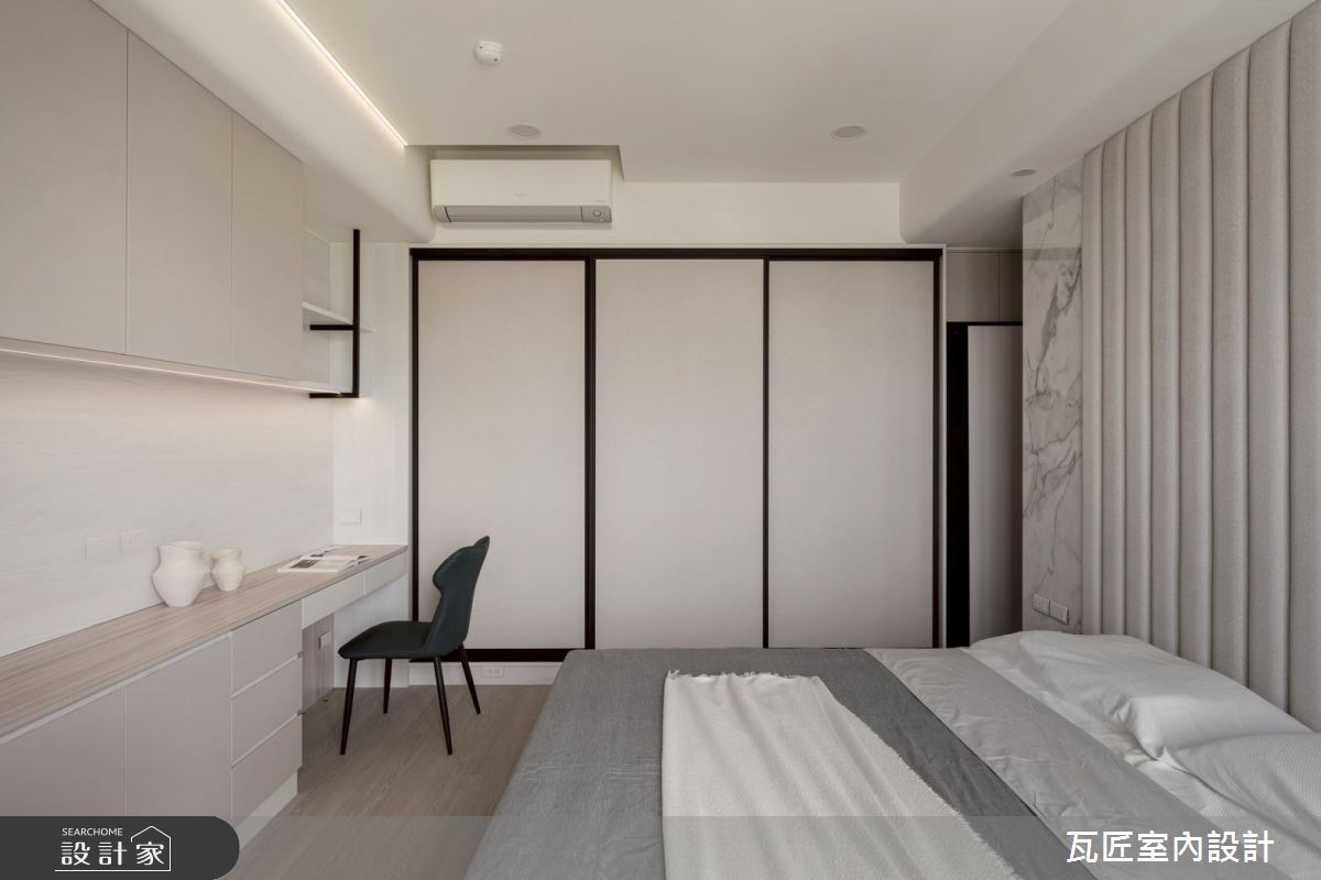 40坪毛胚屋＿輕奢風臥室案例圖片＿瓦匠室內裝修工程有限公司＿瓦匠_澄曦寓所【2025 羅馬設計獎 Rome Design Awards 銀獎】之30
