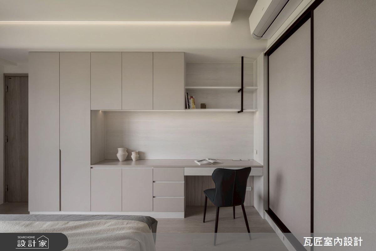 40坪毛胚屋＿輕奢風臥室案例圖片＿瓦匠室內裝修工程有限公司＿瓦匠_澄曦寓所【2025 羅馬設計獎 Rome Design Awards 銀獎】之34