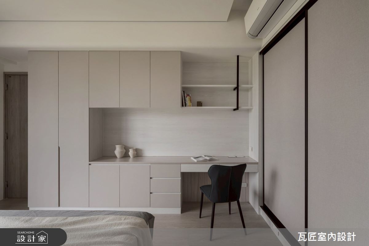 40坪毛胚屋＿輕奢風臥室案例圖片＿瓦匠室內裝修工程有限公司＿瓦匠_澄曦寓所【2025 羅馬設計獎 Rome Design Awards 銀獎】之33