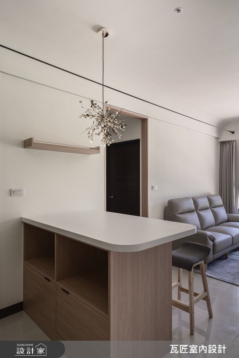 13坪預售屋＿日式風客廳餐廳中島案例圖片＿瓦匠室內裝修工程有限公司＿瓦匠_和風絮語之3