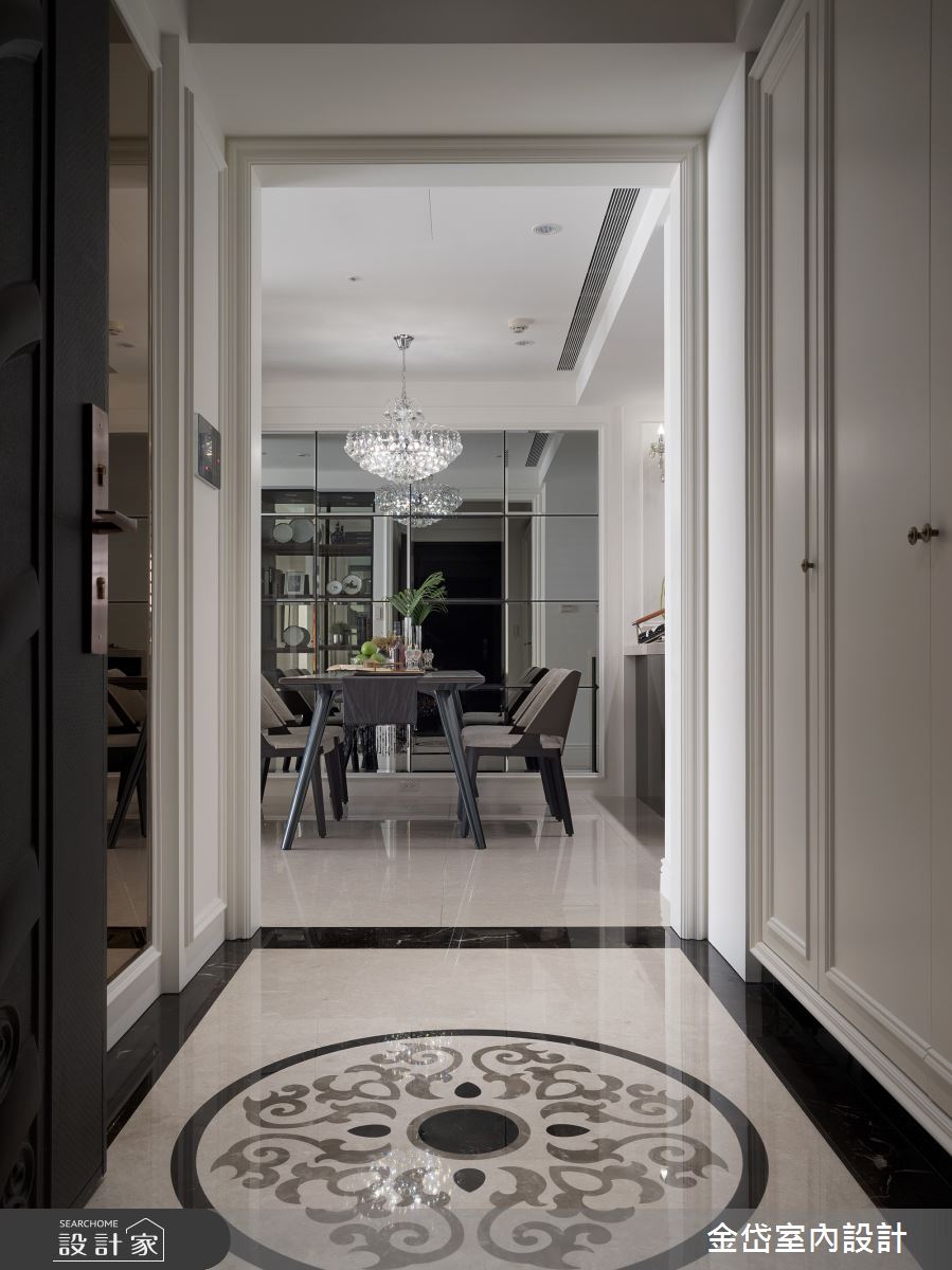 30坪新成屋(5年以下)＿新古典玄關案例圖片＿金岱室內裝修有限公司＿金岱_築城麗富 林公館_新古典之1