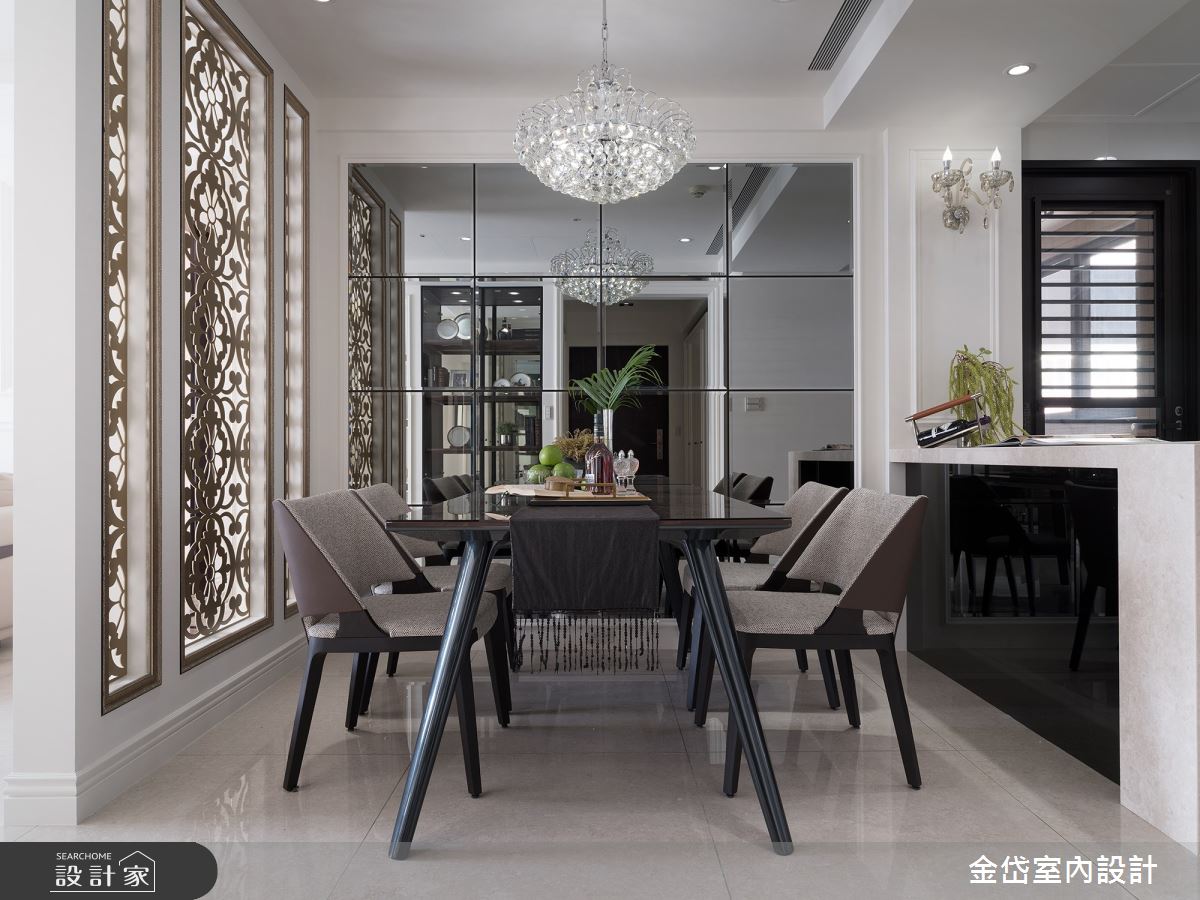 30坪新成屋(5年以下)＿新古典餐廳案例圖片＿金岱室內裝修有限公司＿金岱_築城麗富 林公館_新古典之2