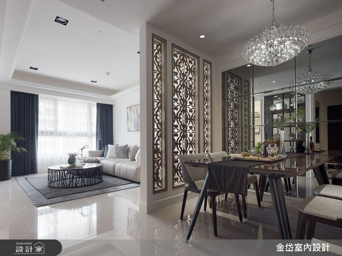 30坪新成屋(5年以下)＿新古典客廳餐廳案例圖片＿金岱室內裝修有限公司＿金岱_築城麗富 林公館_新古典之3