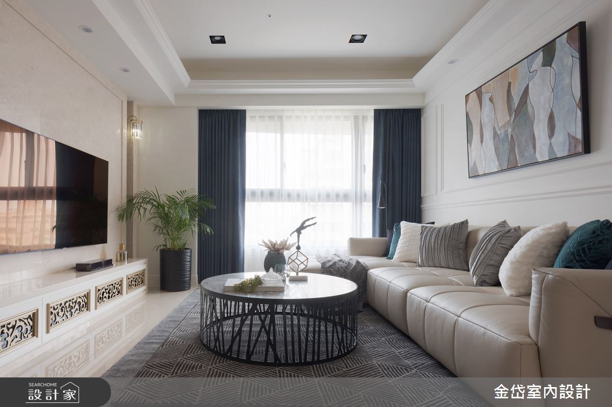 30坪新成屋(5年以下)＿新古典客廳案例圖片＿金岱室內裝修有限公司＿金岱_築城麗富 林公館_新古典之10
