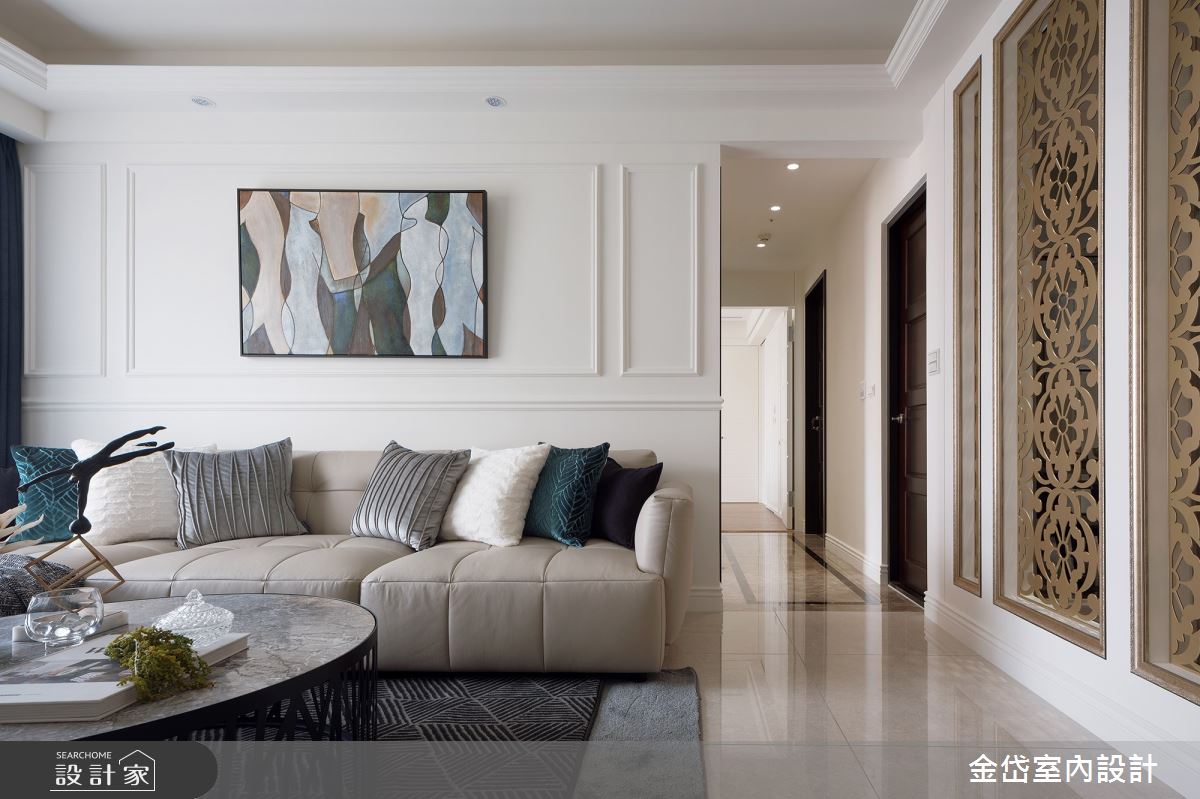 30坪新成屋(5年以下)＿新古典客廳案例圖片＿金岱室內裝修有限公司＿金岱_築城麗富 林公館_新古典之9