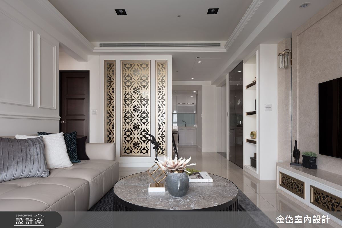 30坪新成屋(5年以下)＿新古典客廳案例圖片＿金岱室內裝修有限公司＿金岱_築城麗富 林公館_新古典之7