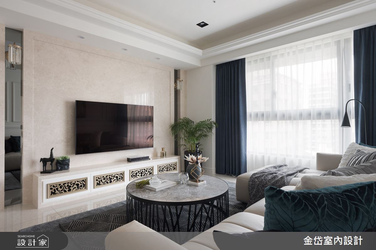 30坪新成屋(5年以下)＿新古典客廳案例圖片＿金岱室內裝修有限公司＿金岱_築城麗富 林公館_新古典之11
