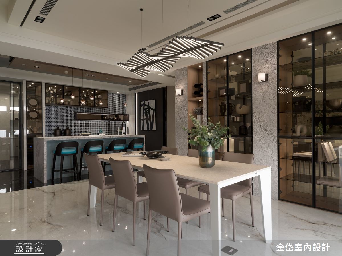 70坪毛胚屋＿現代風餐廳廚房吧檯中島案例圖片＿金岱室內裝修有限公司＿金岱_香榭園 許公館_現代風之6