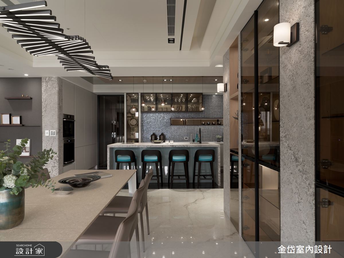 70坪毛胚屋＿現代風餐廳廚房吧檯中島案例圖片＿金岱室內裝修有限公司＿金岱_香榭園 許公館_現代風之7
