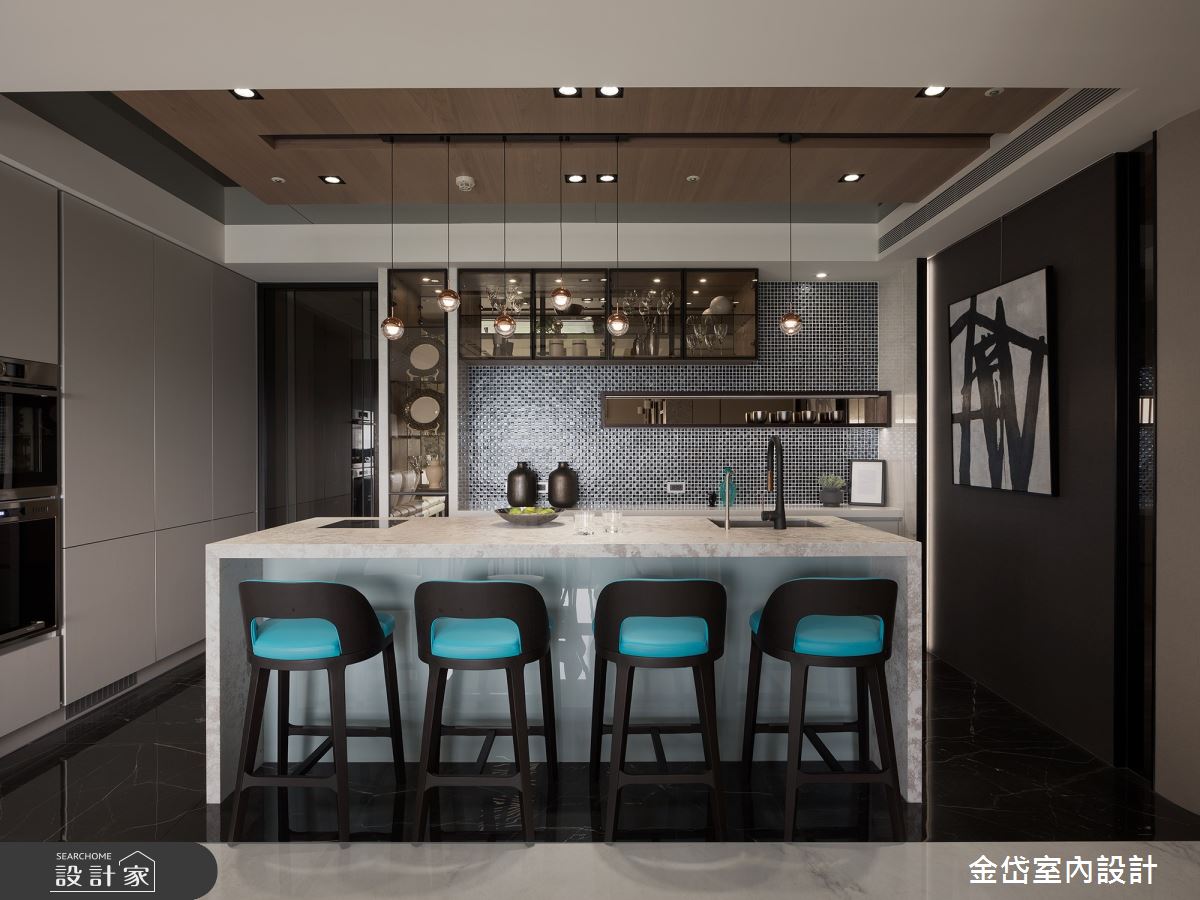 70坪毛胚屋＿現代風廚房吧檯中島案例圖片＿金岱室內裝修有限公司＿金岱_香榭園 許公館_現代風之8