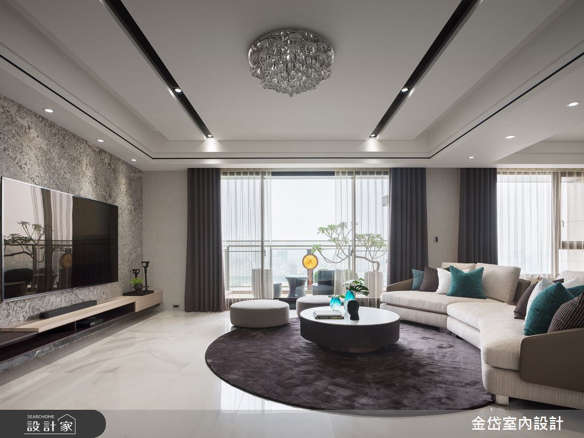 70坪中古屋(5~15年)＿混搭風客廳陽台案例圖片＿金岱室內裝修有限公司＿金岱_香榭園 文公館_混搭風之2