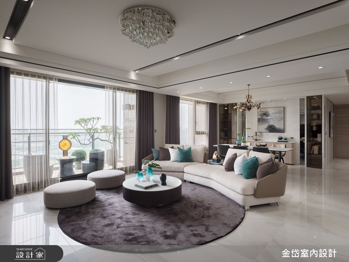 70坪中古屋(5~15年)＿混搭風客廳案例圖片＿金岱室內裝修有限公司＿金岱_香榭園 文公館_混搭風之3