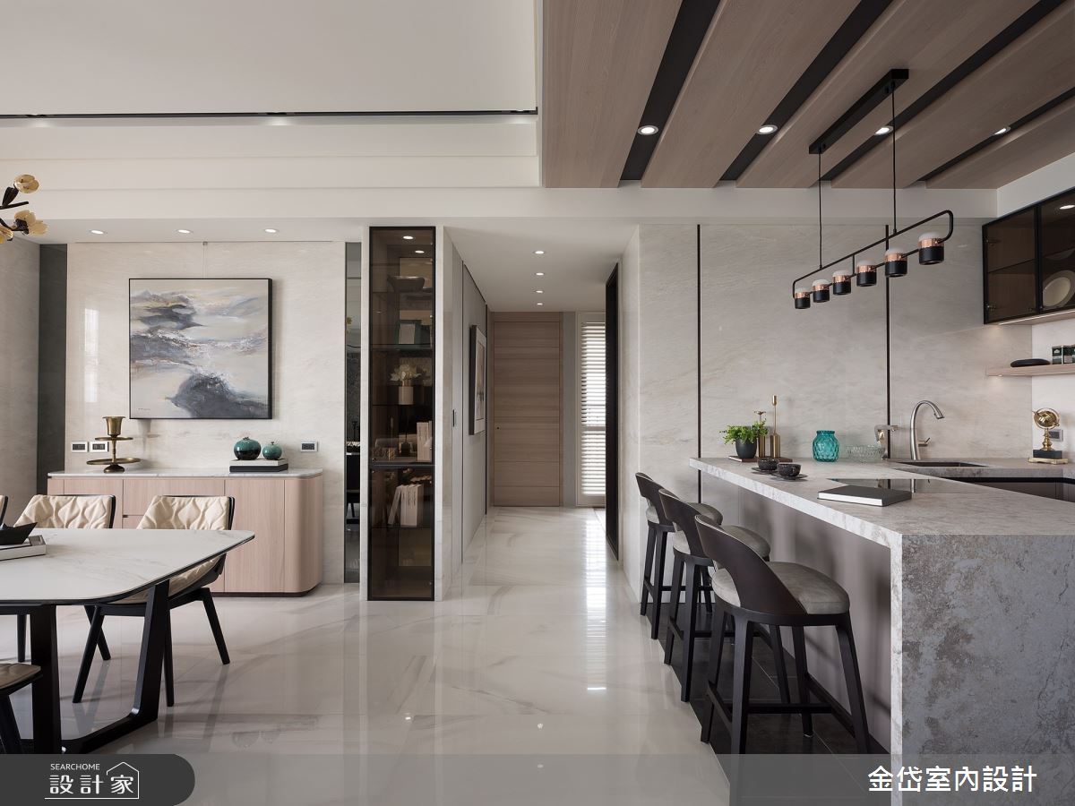 70坪中古屋(5~15年)＿混搭風餐廳吧檯案例圖片＿金岱室內裝修有限公司＿金岱_香榭園 文公館_混搭風之15