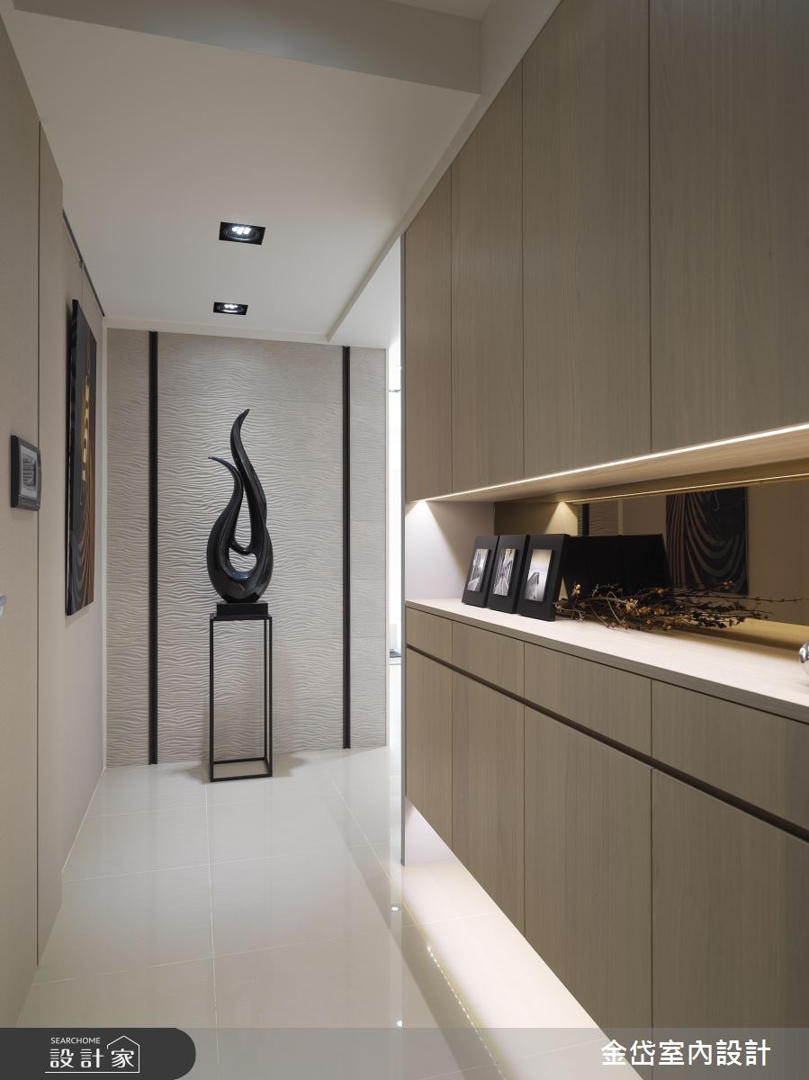 36坪新成屋(5年以下)＿現代風玄關案例圖片＿金岱室內裝修有限公司＿金岱_北投 史公館_現代風之1
