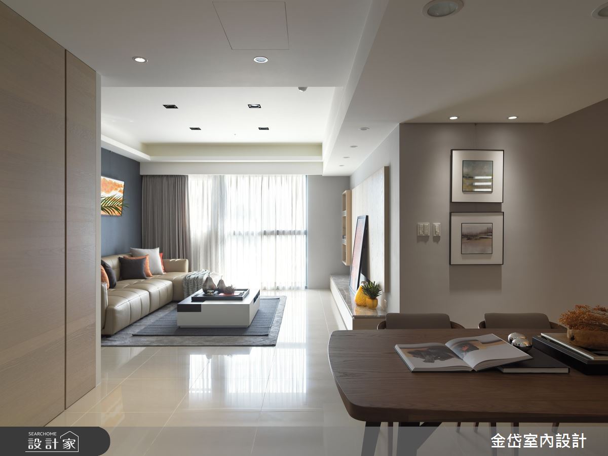 36坪新成屋(5年以下)＿現代風客廳餐廳案例圖片＿金岱室內裝修有限公司＿金岱_北投 史公館_現代風之2