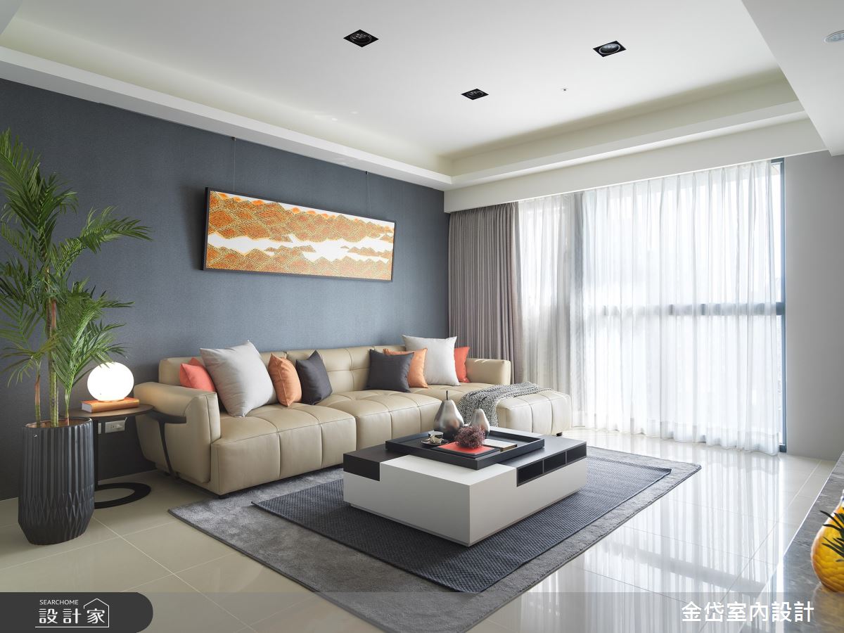 36坪新成屋(5年以下)＿現代風客廳案例圖片＿金岱室內裝修有限公司＿金岱_北投 史公館_現代風之5