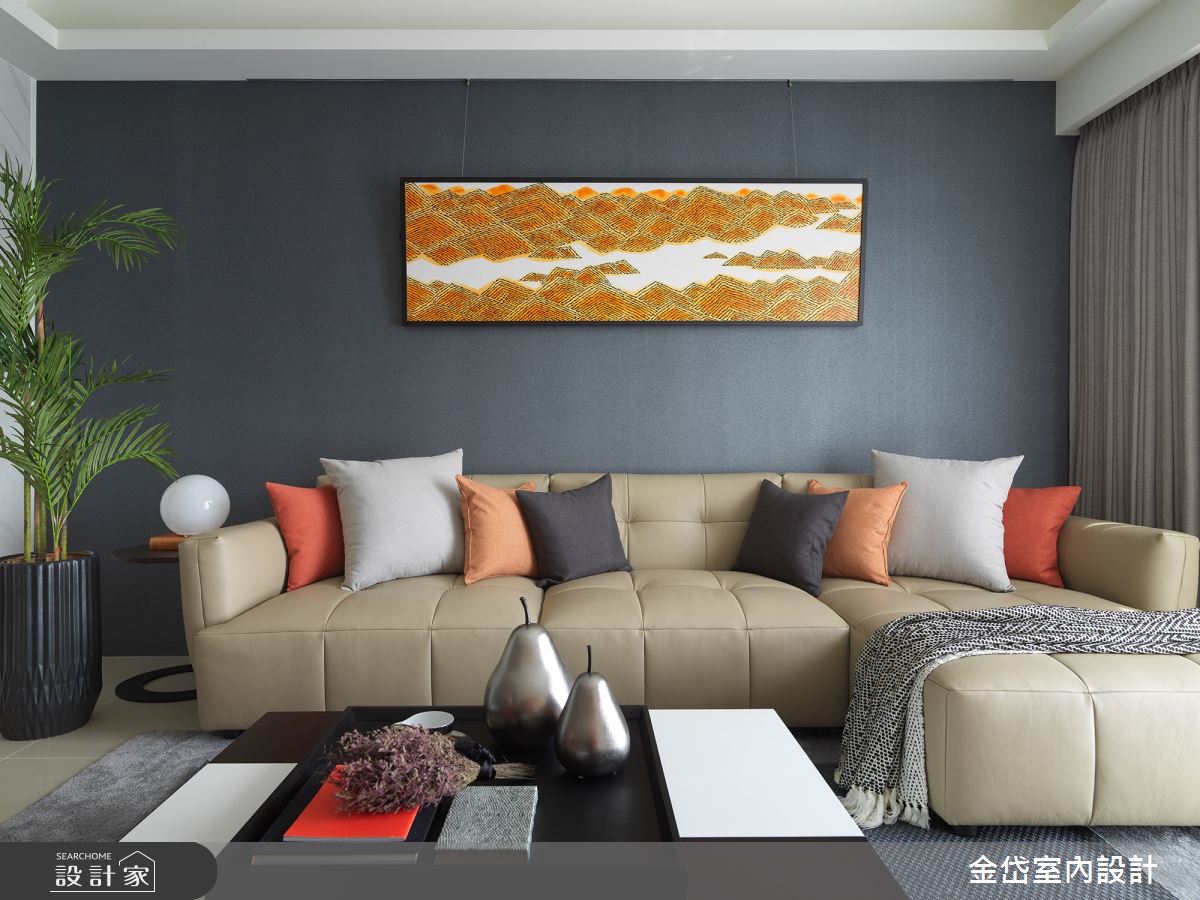 36坪新成屋(5年以下)＿現代風客廳案例圖片＿金岱室內裝修有限公司＿金岱_北投 史公館_現代風之6