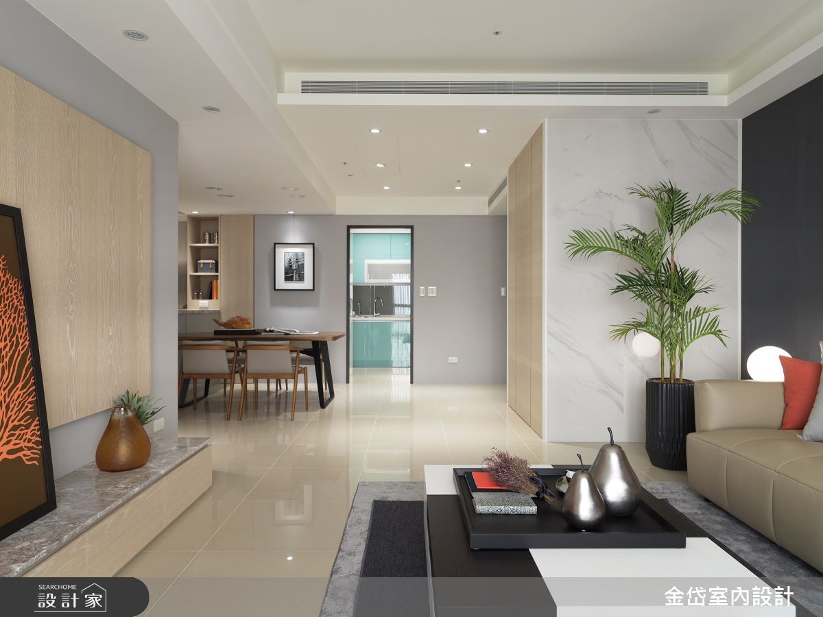36坪新成屋(5年以下)＿現代風客廳案例圖片＿金岱室內裝修有限公司＿金岱_北投 史公館_現代風之9
