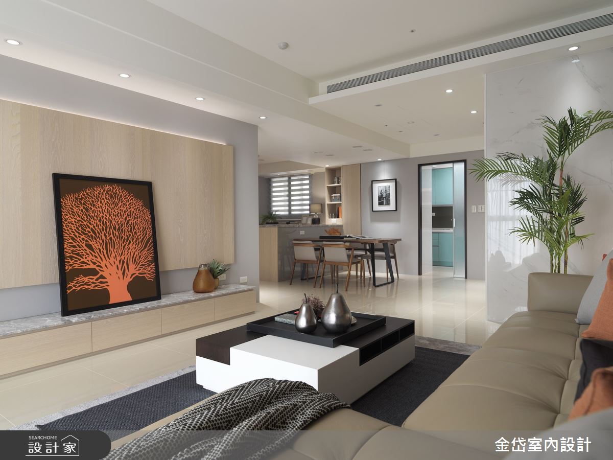 36坪新成屋(5年以下)＿現代風客廳案例圖片＿金岱室內裝修有限公司＿金岱_北投 史公館_現代風之8