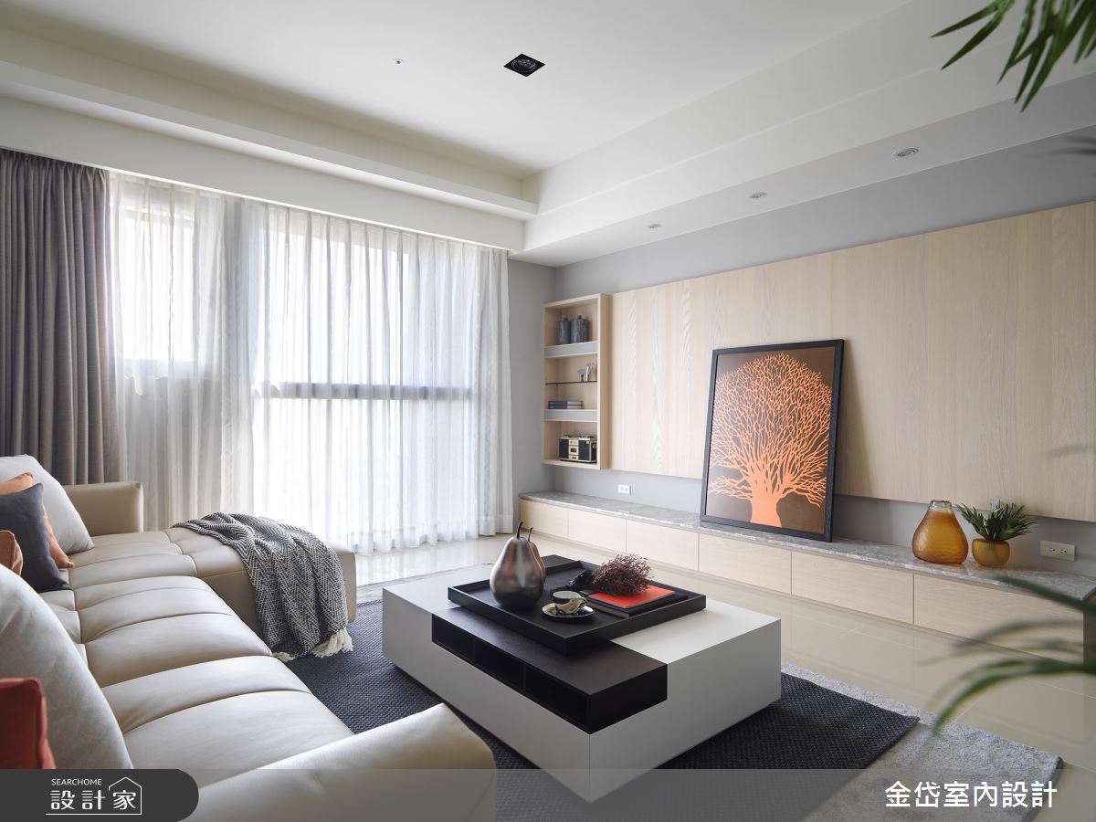 36坪新成屋(5年以下)＿現代風客廳案例圖片＿金岱室內裝修有限公司＿金岱_北投 史公館_現代風之7