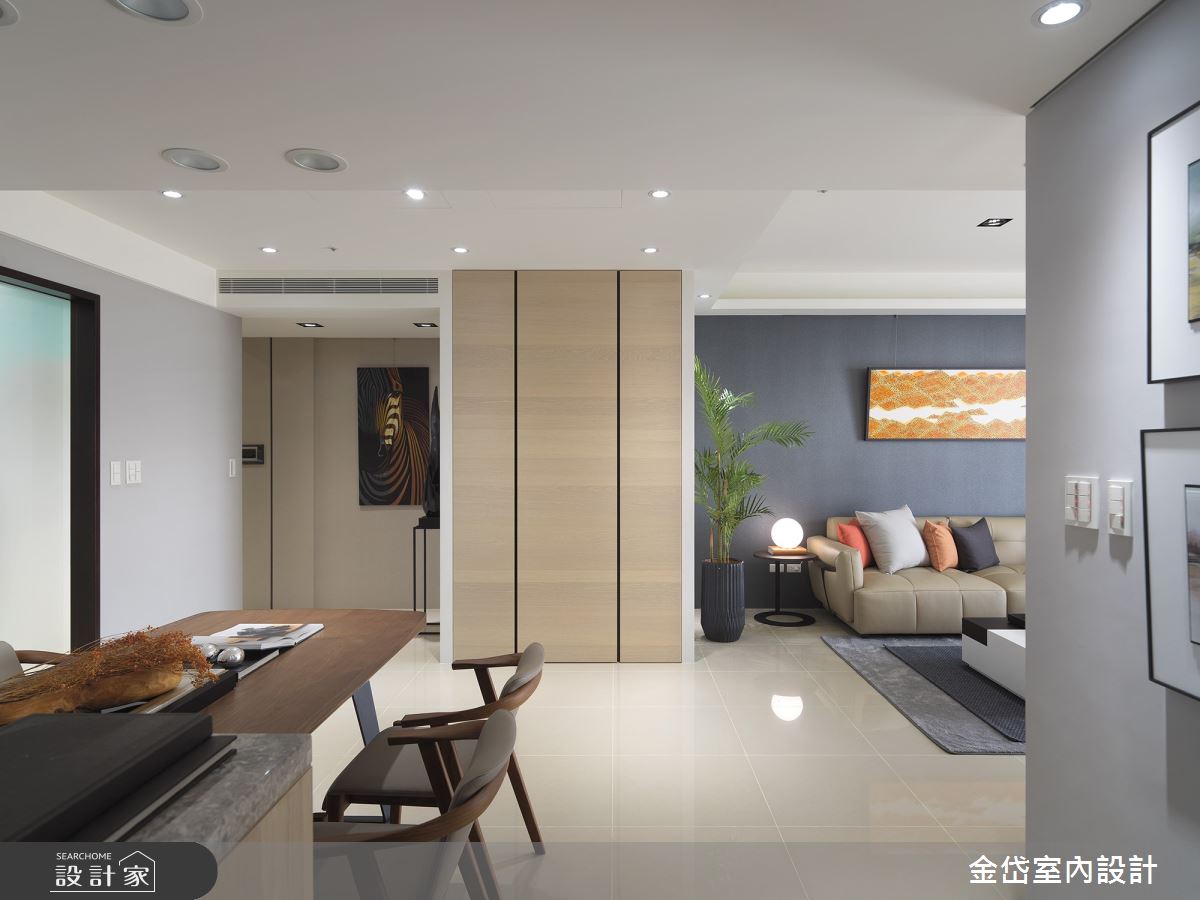 36坪新成屋(5年以下)＿現代風客廳餐廳案例圖片＿金岱室內裝修有限公司＿金岱_北投 史公館_現代風之16