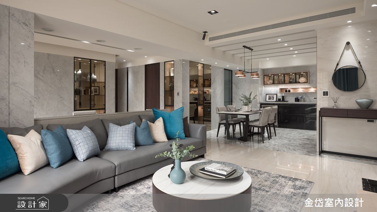 58坪中古屋(5~15年)＿現代風客廳案例圖片＿金岱室內裝修有限公司＿金岱_元利世紀匯 黃公館_現代風之6