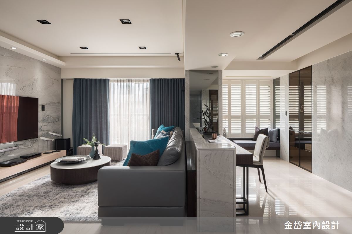 58坪中古屋(5~15年)＿現代風客廳書房案例圖片＿金岱室內裝修有限公司＿金岱_元利世紀匯 黃公館_現代風之12