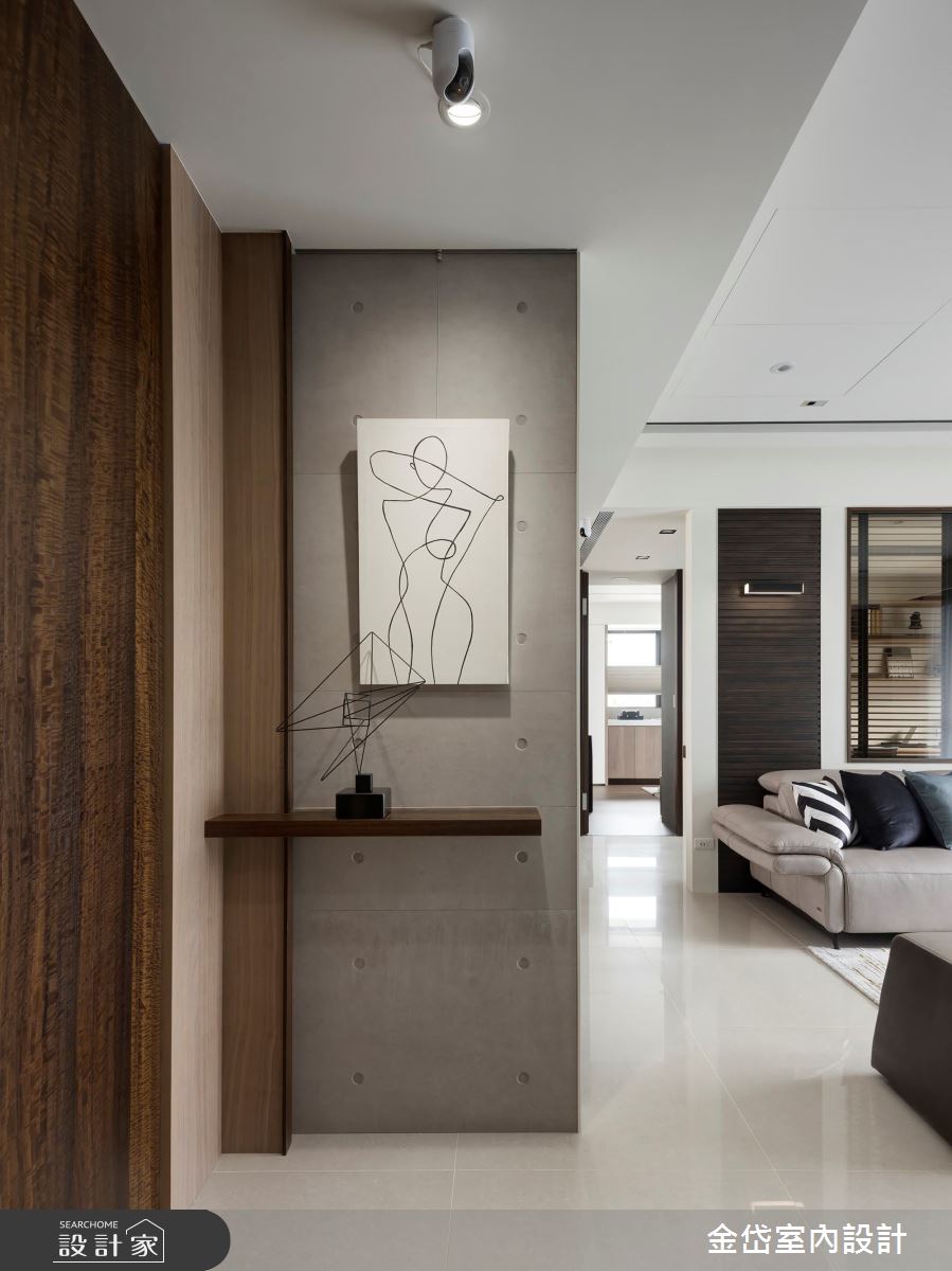 40坪新成屋(5年以下)＿混搭風玄關案例圖片＿金岱室內裝修有限公司＿金岱_清歡 許公館_混搭風之1