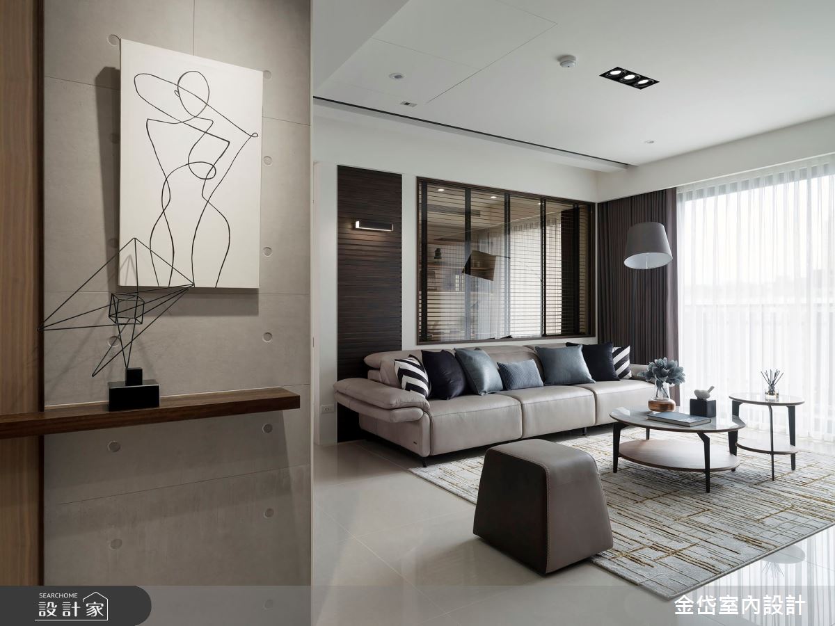 40坪新成屋(5年以下)＿混搭風客廳案例圖片＿金岱室內裝修有限公司＿金岱_清歡 許公館_混搭風之2