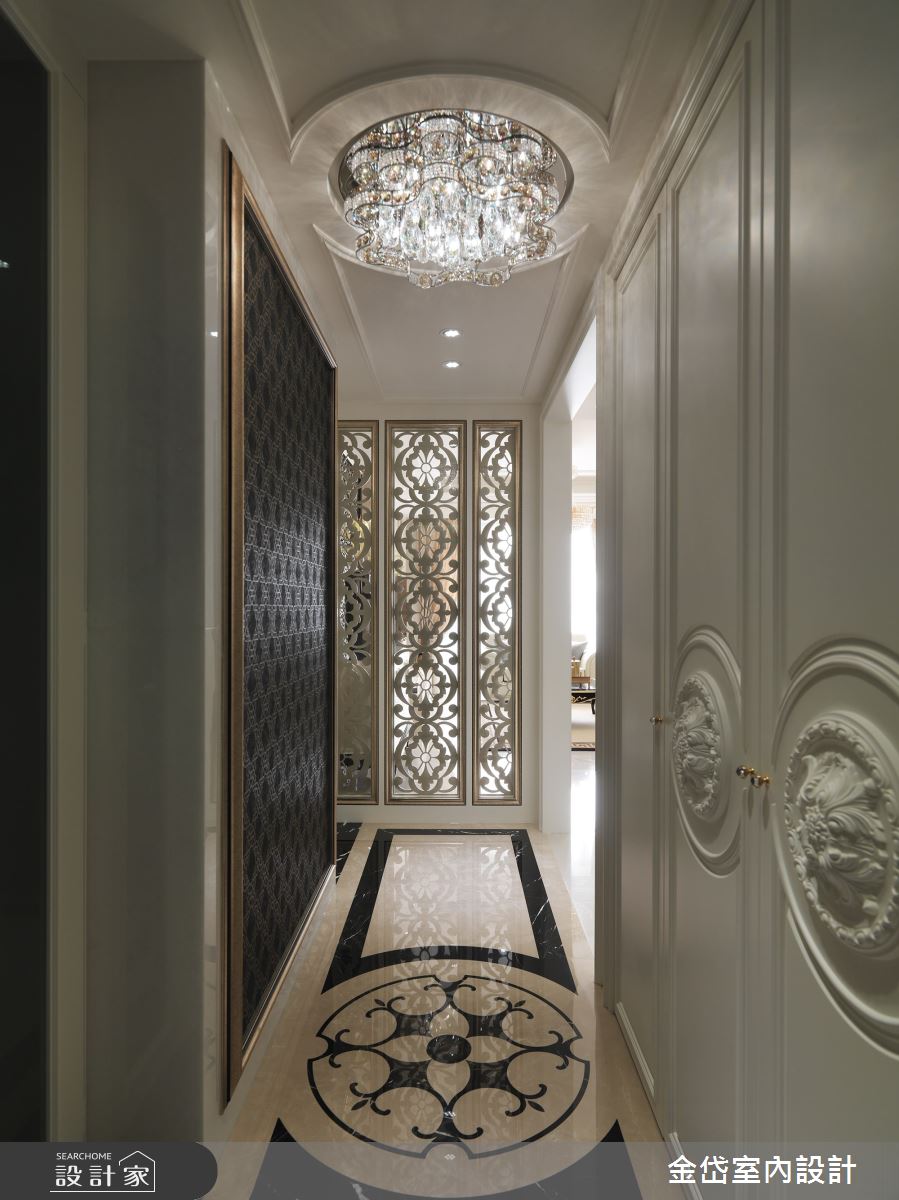 36坪新成屋(5年以下)＿新古典玄關案例圖片＿金岱室內裝修有限公司＿金岱_龍騰 汪公館_新古典之1