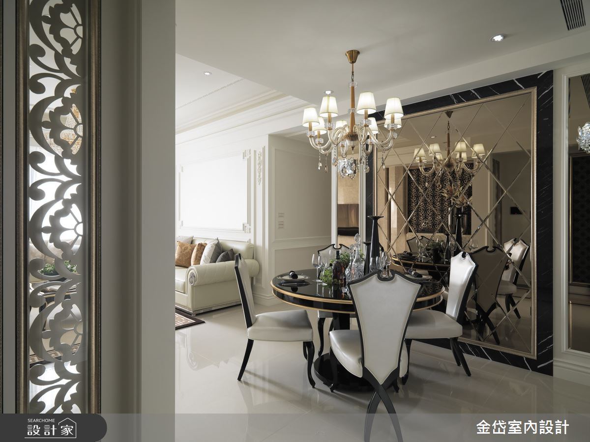 36坪新成屋(5年以下)＿新古典餐廳案例圖片＿金岱室內裝修有限公司＿金岱_龍騰 汪公館_新古典之2