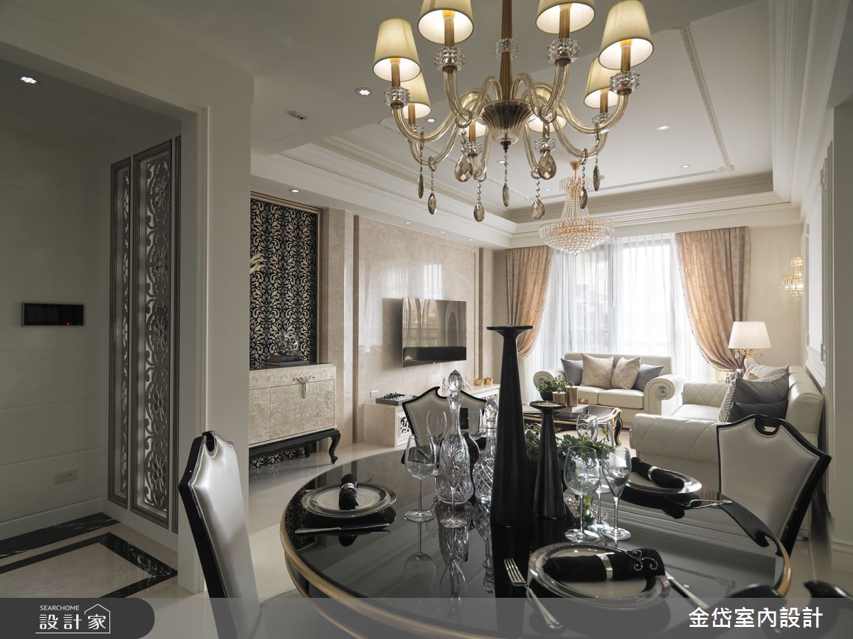 36坪新成屋(5年以下)＿新古典餐廳案例圖片＿金岱室內裝修有限公司＿金岱_龍騰 汪公館_新古典之3