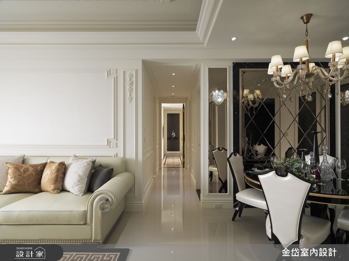 36坪新成屋(5年以下)＿新古典客廳餐廳案例圖片＿金岱室內裝修有限公司＿金岱_龍騰 汪公館_新古典之9