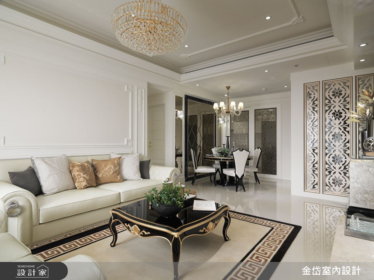 36坪新成屋(5年以下)＿新古典客廳案例圖片＿金岱室內裝修有限公司＿金岱_龍騰 汪公館_新古典之8